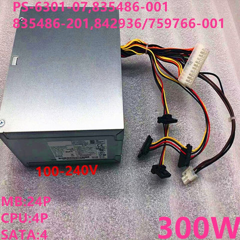 NEW Power Supply  Original PSU For HP ATX 300W Switching Power Supply PS-6301-07 835486-001 835486-201 842936-001 759766-001