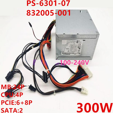 New Original PSU Power Supply HP ATX PCIE 6+8P 300W Switching Power Supply PS-6301-07 832005-001