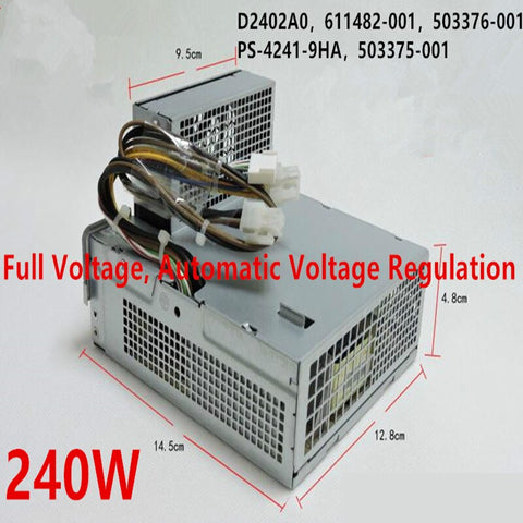 New Original PSU Power Supply HP Compaq Z200 4000 6000 6005 6200 8000 8100 240W Power Supply D2402A0 611482-001 PS-4241-9HA D10-240P1A