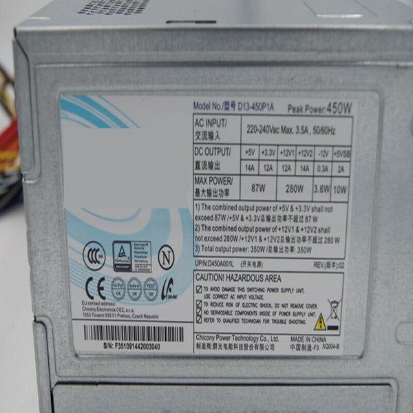 NEW Power Supply  Original PSU For HP Hipro ATX Rated 350W Peak 450W Switching Power Supply D13-450P1A