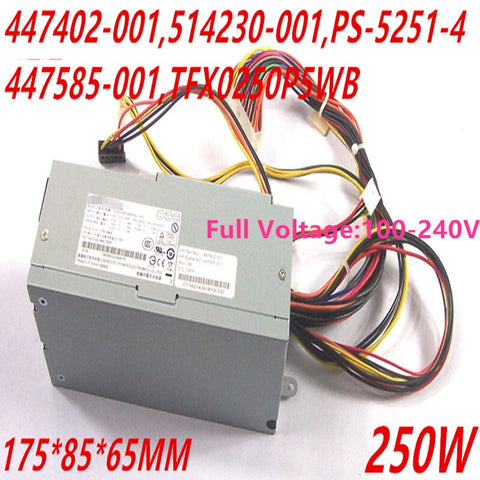 New Original PSU Power Supply HP Pro 2000 2080 3000 3080 3005 DX7400 250W Power Supply 447402/514230-001 PS-5251-4 TFX0250P5WB TFX0250D5W