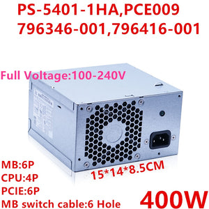 New Original PSU Power Supply HP ProDesk 400 600 680 800 880 G1 G2 Z240 6Pin 400W Power Supply PS-5401-1HA PCE009 796346-001 796416-001