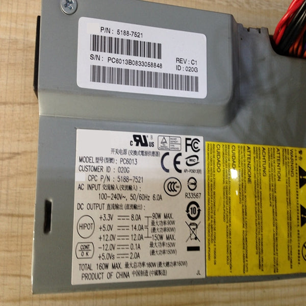 New Original PSU Power Supply HP S3518CN S3618CN 160W Power Supply PC6012 PC6013 5188-7602 7520 7521 PS-5161-4HF DPS-160QB-1A PS-5151-08