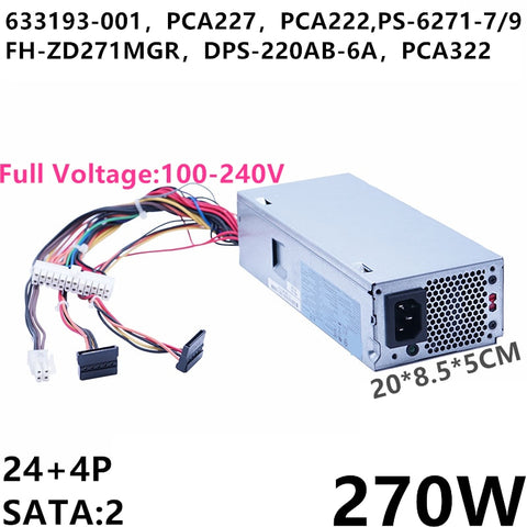 New Original PSU Power Supply HP S5 Pro S3330 Pavilion S400 270W Power Supply PCA227 PCA322 PS-6271-7/9 FH-ZD271MGR DPS-220AB-6A PCA222