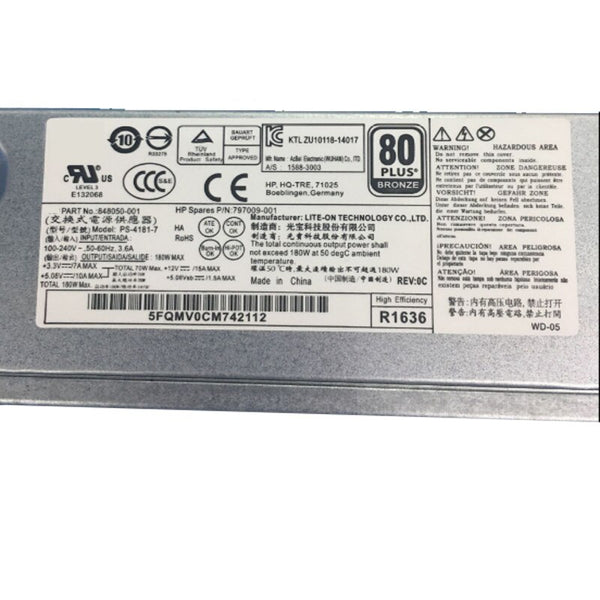 NEW Power Supply  Original PSU For HP S5 S5-1333 1523 1537 180W Power Supply PCE019 DPS-180AB-20 A PS-4181-7 793073-001 797009-001 848050-001