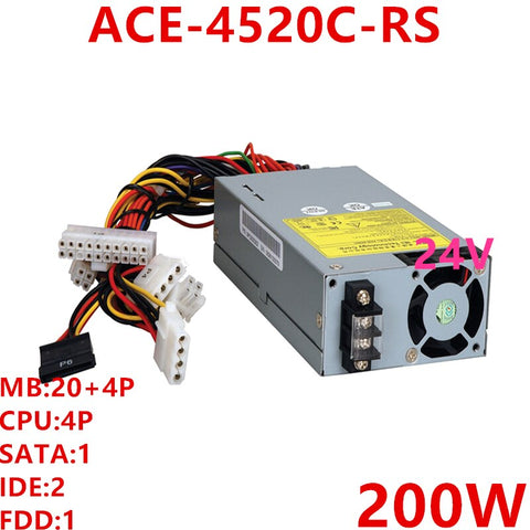 New Original PSU Power Supply IEI 1U DC24V 200W Switching Power Supply ACE-4520C-RS