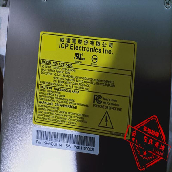 New Original PSU  IEI 400W Switching Power Supply ACE-840A-RS ACE-840A