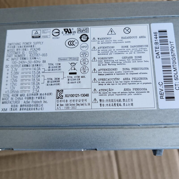 New Original PSU Power Supply Lenovo 10Pin Rated 460W Peak 600W Power Supply PCA246 FSP400-40AGPAA FSP250-30AGBAA HK280-21PP PA-2181-1