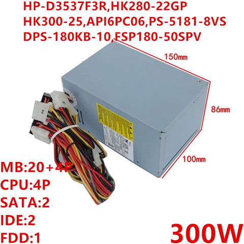New Original PSU Power Supply Lenovo 300W Power Supply HP-D3537F3R HK280-22GP HK300-25 API6PC06 PS-5181-8VS DPS-180KB-10 FSP180-50SPV
