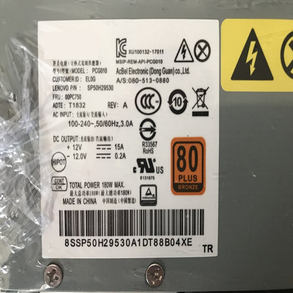 New Original PSU Power Supply Lenovo 3060 G5060 E74S M9010 90 410 610 10Pin 180W Power Supply HK280-72PP PCG010 PA-2181-02 FSP180-20TGBAB