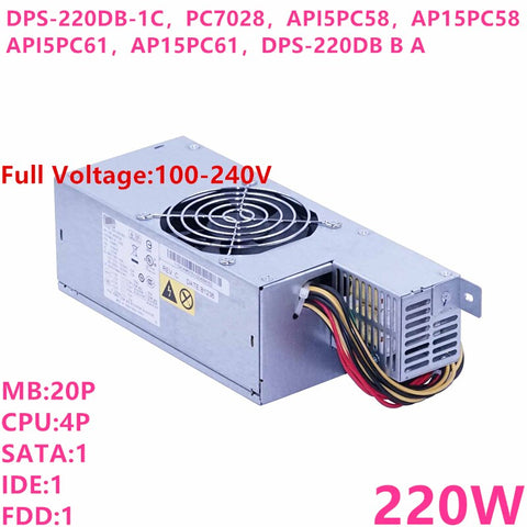 New Original PSU Power Supply Lenovo 4450 4200 4788 220W Power Supply DPS-220DB-1C DPS-220DB-1B PC7028  AP15PC58 API5PC61 DPS-220DB B