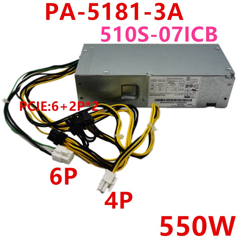 New Original PSU For Lenovo 510S-07ICB M420 280G2 400G4 SFF 6Pin 550W Power Supply PA-5181-3A PCH018 DPS-180AB-22B PA-1181-7