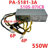 New Original PSU For Lenovo 510S-07ICB M420 280G2 400G4 SFF 6Pin 550W Power Supply PA-5181-3A PCH018 DPS-180AB-22B PA-1181-7