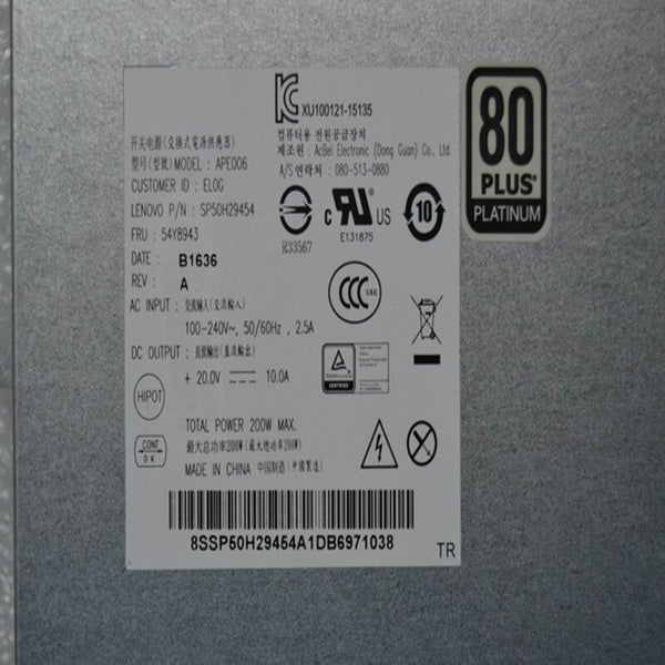 New Original PSU Power Supply Lenovo AIO 700-24ISH 27ISH 6Pin 200W Switching Power Supply APE006 PA-1181-2 APE006-EL0G SP50H29454 54Y8943