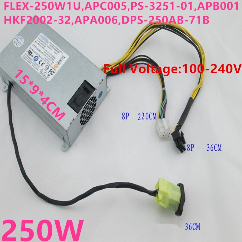 New Original PSU Power Supply Lenovo B325I 320 520 545 340 8Pin 250W Power Supply APB001 HKF2502-3A APA006 DPS-250AB-71 B DPS-250AB-84 B