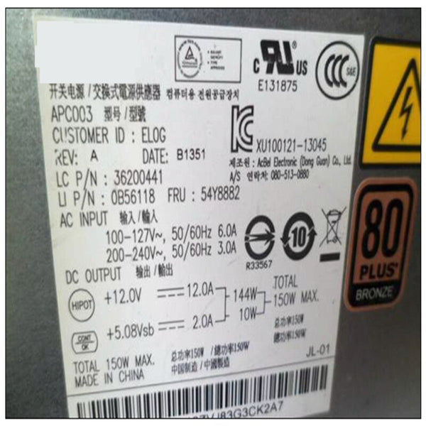 New Original PSU Power Supply Lenovo B5040 B4655 S74X S80X B85 B85 S740 8Pin 150W Power Supply PS-2151-08 APC003 HKF1502-3D SP50A36152