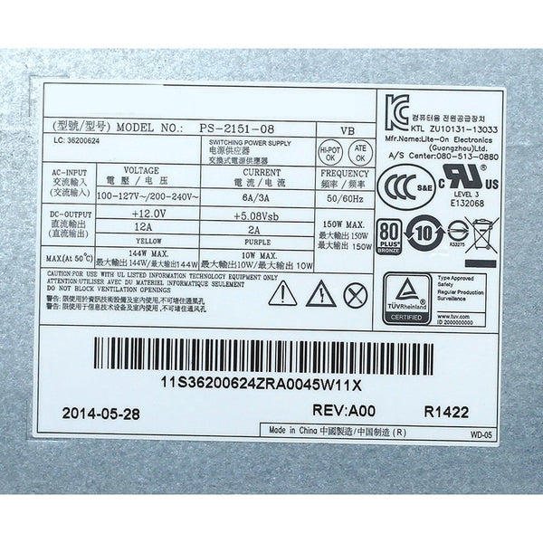 New Original PSU Power Supply Lenovo B5040 S800 S740 S80X B85 8Pin 150W Power Supply PS-2151-08VB 36200624 APC003 PS-2151-08 HKF1502-3D