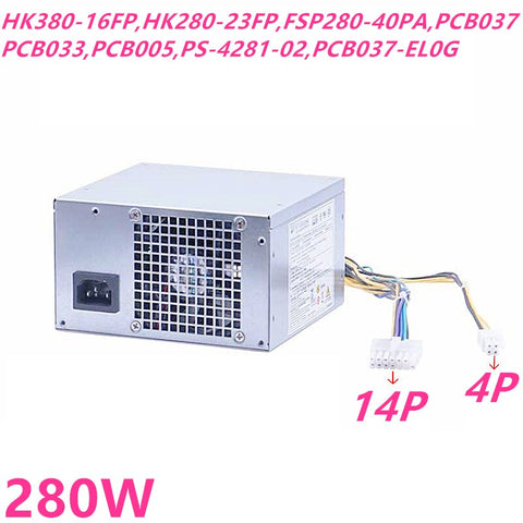 New Original PSU Power Supply Lenovo D5050 H530 14Pin 280W Power Supply HK380-16FP HK280-23FP FSP280-40PA PCB037 PCB033 PCB005 PS-4281-02