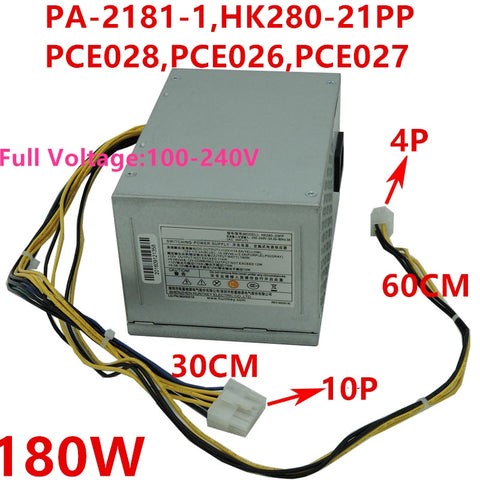 New Original PSU Power Supply Lenovo M4600 M4650 E74 E700 M710T M8600 10Pin 180W Power Supply PA-2181-1 HK280-21PP PCE028 PCE026 PCE027