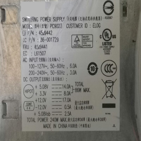 New Original PSU Power Supply Lenovo M57 M58 6100S 240W Power Supply PS-5281-01 PS-5241-01 PC9023 PC7001 PC7071 PC7032 HK340-85FP PC9019