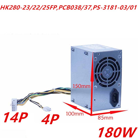 New Original PSU Power Supply Lenovo M6300 75 6800 5050 4900 TS140 14Pin 180W Power Supply HK280-22FP PCB038 PCB037 PS-3181-03 PS-3181-01