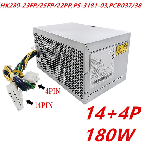 New Original PSU For Lenovo Q77 A75 H5050 T530 M4500 4600 6800 14Pin 180W Power Supply HK280-23FP PS-3181-03 PS-3181-01 PCB037