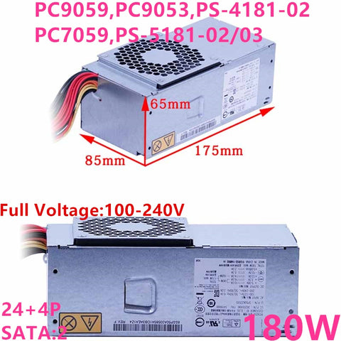 New Original PSU Power Supply  Lenovo TFX S515 520 S505z S525 S5r6 A2620F 180W Power Supply PC9059 PC9053 PS-4181-02 PC7059 PS-5181-03