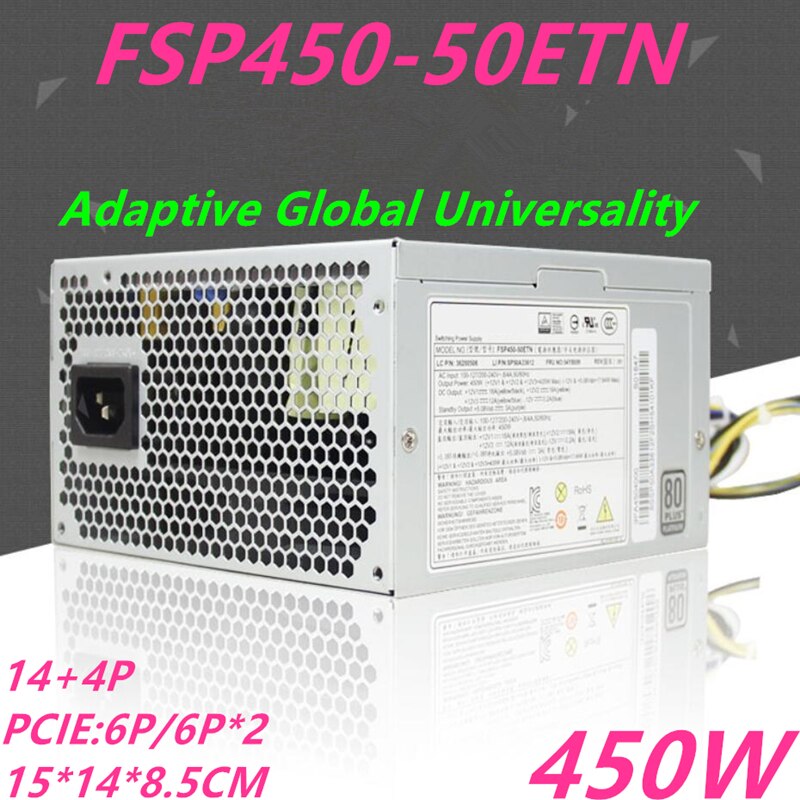 New Original PSU Power Supply Lenovo Thinkcentre ATX 80plus Platinum 14Pin 450W Switching Power Supply FSP450-50ETN PS-6451-02