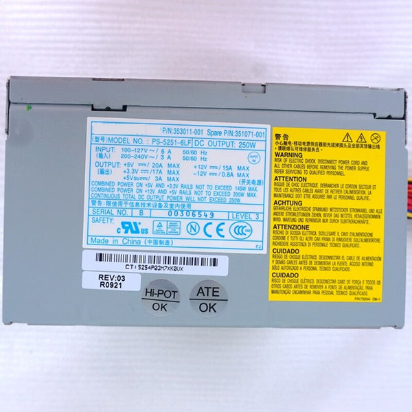 New Original PSU Power Supply Liteon 250W Switching Power Supply PS-5251-6LF