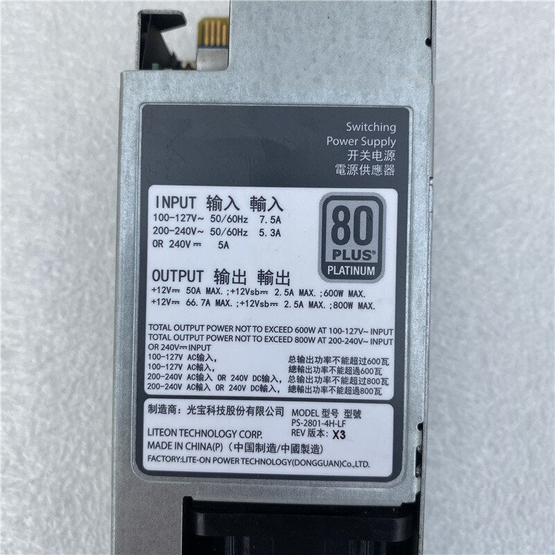 New Original PSU Power Supply Liteon 800W Switching Power Supply PS-2801-4H-LF