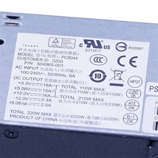 New OriginalPSU Power Supply HP TFX S5000 5118 5716 5721 220W Power Supply HP-D2701CO PC8044 HP-D2201C0 PIO3130 PC8045 pc8046 TFX0220D5WA