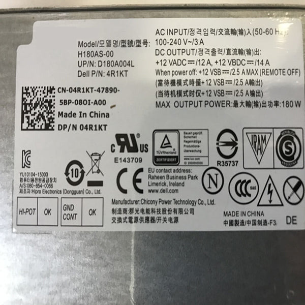 New PSU Power Supply Dell 3040 5040 7040 8Pin 180W Power Supply AC180ES-00 AC180NS-00 D180ES-00 L180ES-00 HU180AS-01 HU180AS-00 H180AS-00