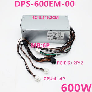 New PSU Power Supply Dell 3050 3060 3080 3681 5050 5060 5090 7071 7050 7060 7080 5880 V3667 V3470 6Pin 600W Power Supply DPS-600EM-00