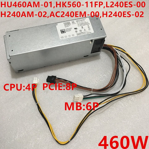 New PSU Power Supply Dell 3050 3668 5090 3070 7050 7070 3650 3653 3470 6Pin 460W Power Supply H460EBM-00 HU460AM-01 AC460AD-00 L240ES-00
