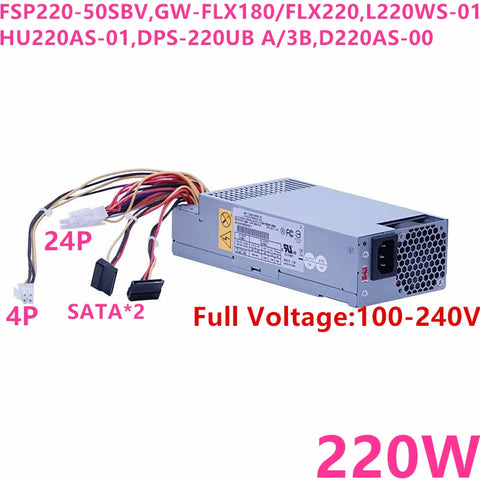 New PSU Power Supply Dell 3647 660 6620 220W ower Supply HU220NS-00 FSP220-50SBV D14-220P2A HK320-85FP D220AS-00 HU220AS-01 GW-FLX180