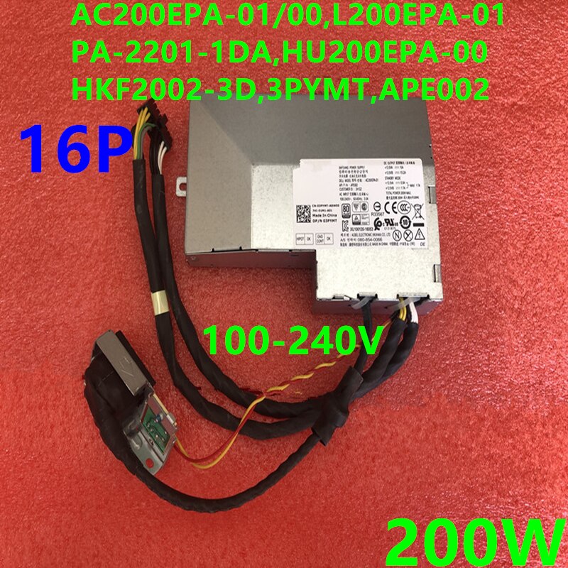 New PSU Power Supply Dell 7440 16Pin 200W Power Supply AC200EPA-01 AC200EPA-00 L200EPA-01 PA-2201-1DA HU200EPA-00 HKF2002-3D APE002