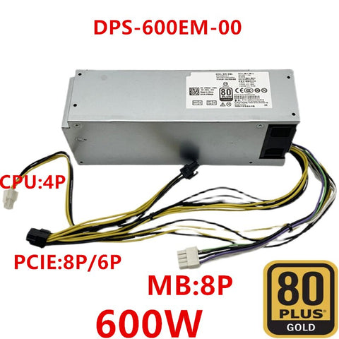New PSU Power Supply Dell Optiplex 3040 3650 3046 5040 7040 7050 8Pin 600W Power Supply DPS-600EM-00 L180ES-00 D180ES-00 D240EM-00