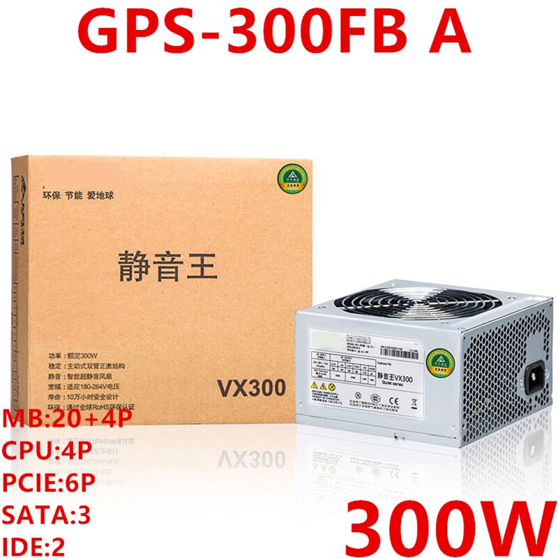 New PSU For Delta Brand VX300 GTX1050 550 Mute Wide Desktop Computer Power Supply Rated 300W Peak 400W Power Supply GPS-300FB A