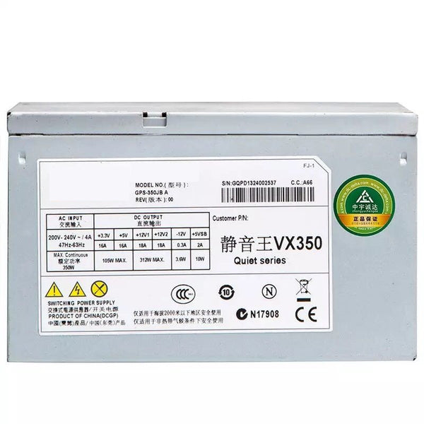 New PSU For Delta Brand VX350 ATX GTX1050 Mute Wide Desktop Computer Power Supply Rated 350W Peak 450W Power Supply GPS-350JB A