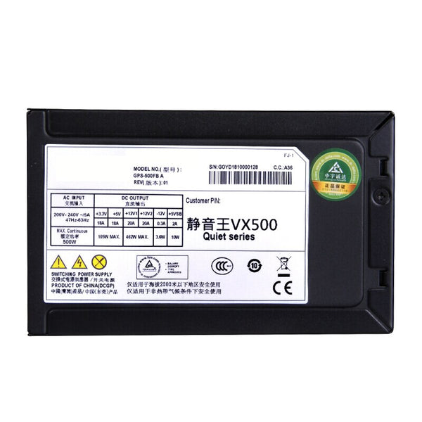 New PSU For Delta Brand VX500 ATX RTX2060 Mute Wide Desktop Computer Power Supply Rated 500W Peak 600W Power Supply GPS-500FB A
