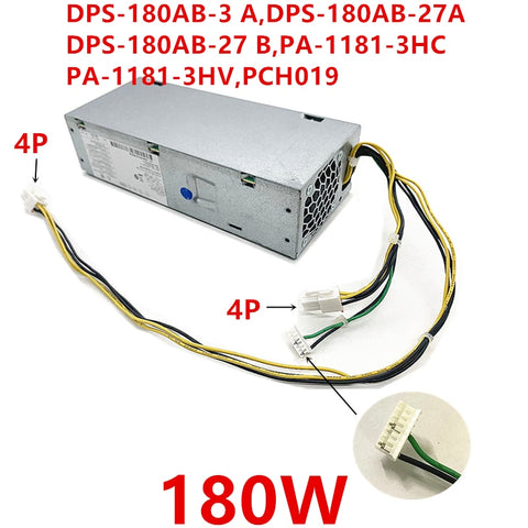 NEW Power Supply  PSU For HP 600 G3 400 G5 4Pin 180W Power Supply DPS-180AB-27 A DPS-180AB-27 B PA-1181-3HC PA-1181-3HV PCH019 D18-180P2A