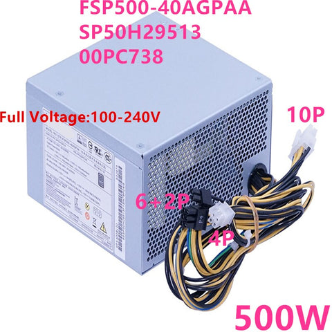 New PSU Power Supply Lenovo 6600 8600 920 330 320 10Pin 500W Power Supply FSP500-40AGPAA DPS-500PP TITAN650 HK650-52PEP FSP400-40AGPAA