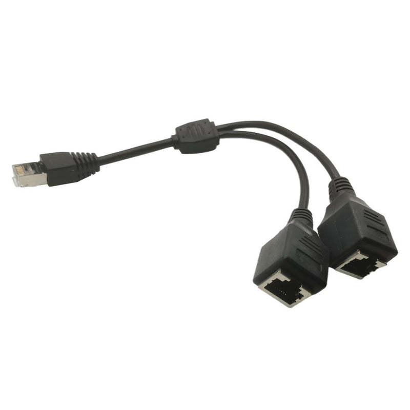 RJ45 Network Splitter Adapter Cable 1 Male to 2 Female Socket Port LAN Ethernet Network Splitter Y Adapter Cable