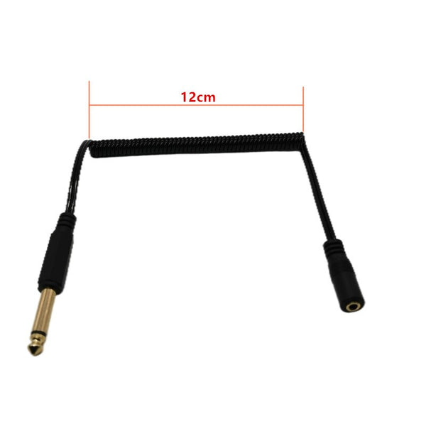 Spring type Jack 3.5mm 3Pole Female to 6.35mm Mono Male Cable 1/8" to 1/4" Adapter