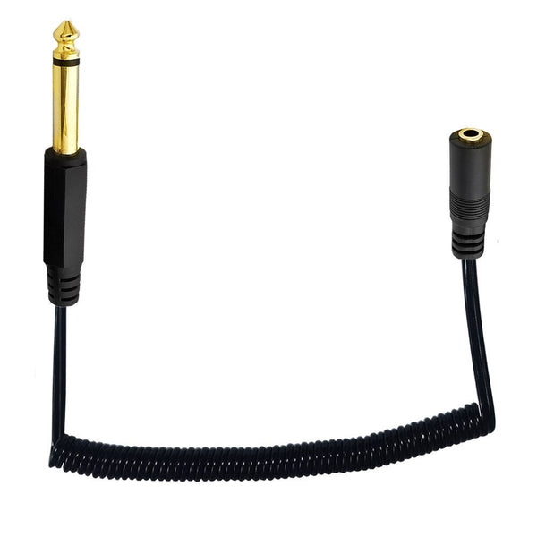 Spring type Jack 3.5mm 3Pole Female to 6.35mm Mono Male Cable 1/8" to 1/4" Adapter