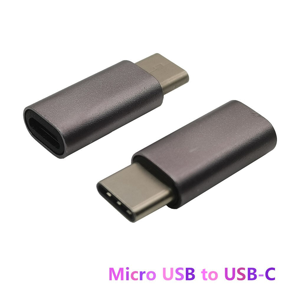 Type-C Adapter Micro USB to USB C Cable Alloy Micro USB Female to Type C Male Adaptor Converter Connector for Phone Tablet