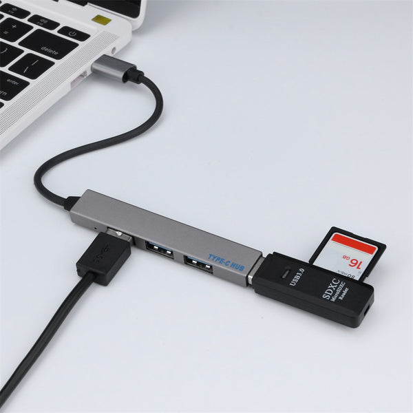 Type-C To 4 Usb Hub Expander Ultra-Thin Mini Portable 4-Port Usb 3.0 Hub Usb Power Interface For Mac-Book Laptop Tablet Comput