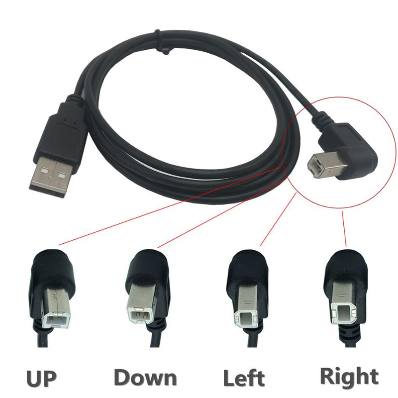 USB 2.0 A Male to USB B Male Type B BM Up&Down&Right & Left Angle Printer scanner 90 degree cable 150cm BM Angled Cable