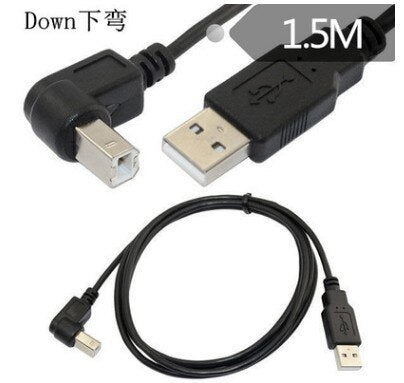 USB 2.0 A Male to USB B Male Type B BM Up&Down&Right & Left Angle Printer scanner 90 degree cable 150cm BM Angled Cable