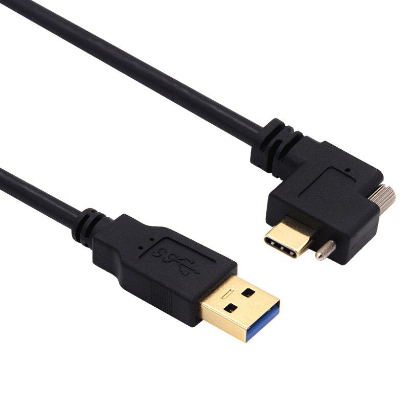 USB 3.0 A Male to USB 3.1 Type C USB-C Type-C with Dual Screws Locking Male Data Cable Standard USB3.0 Panel Mount Type